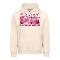 Sandshell In October We Wear Pink with Breast Cancer Coffee Urban Hoodie - texasbilliewilder