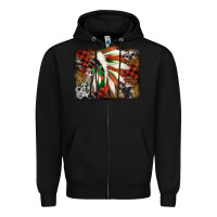 Black indian headdress christmas Zipper Hoodie - Jasminsmagicworld