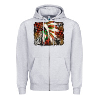 Heather Grey indian headdress christmas Zipper Hoodie - Jasminsmagicworld