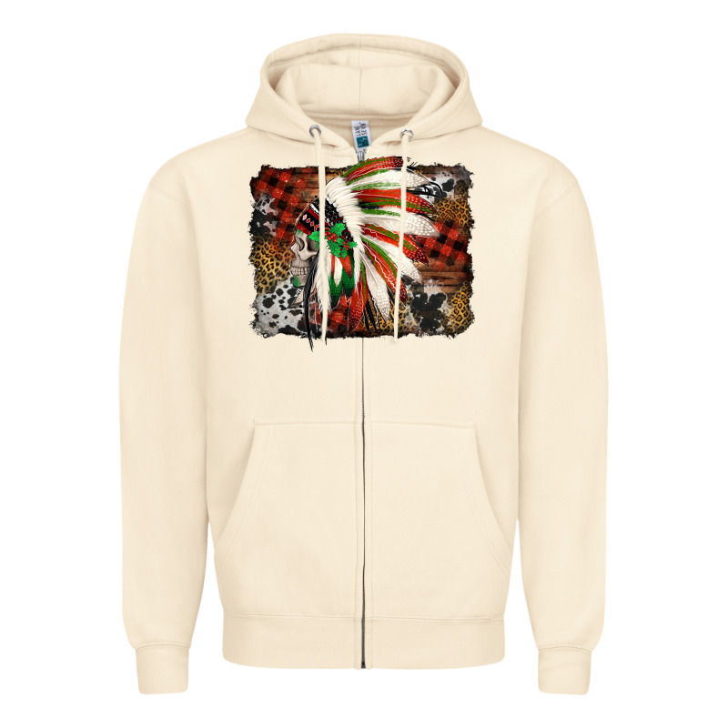 Indian Headdress Christmas Zipper Hoodie by Jasminsmagicworld | Teevron
