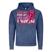 Vintage Denim I Fought For My Life and I Won Breast Cancer Vintage Hoodie - texasbilliewilder
