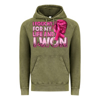 I Fought For My Life And I Won Breast Cancer Vintage Hoodie | Teevron