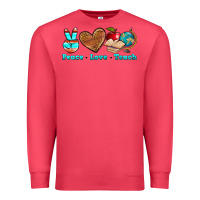 Cardinal peace love teach Premium Sweatshirt - NancyCooperArtShop