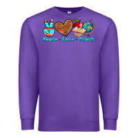 Purple peace love teach Premium Sweatshirt - NancyCooperArtShop