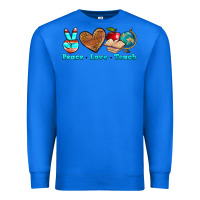 True Royal peace love teach Premium Sweatshirt - NancyCooperArtShop
