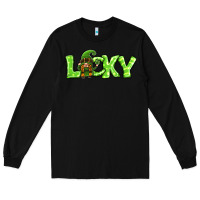 Black St Patricks Day Lucky Gnome Long Sleeve Tee - Jasminsmagicworld