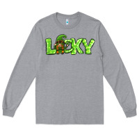 Heather Grey St Patricks Day Lucky Gnome Long Sleeve Tee - Jasminsmagicworld