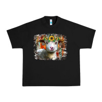 Black sunflower sheep Urban Heavy Tee - RacoonDesign