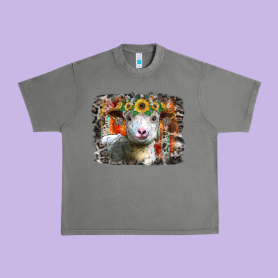 Sunflower Sheep Urban Heavy Tee Designed By Racoondesign