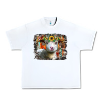 White sunflower sheep Urban Heavy Tee - RacoonDesign