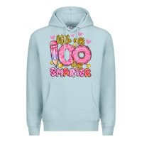 Blue Mist little miss 100 days smarter Premium Hoodie - Artiststas