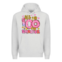 Dove Grey little miss 100 days smarter Premium Hoodie - Artiststas