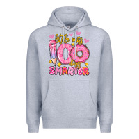 Heather Grey little miss 100 days smarter Premium Hoodie - Artiststas