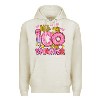 Oatmeal Heather little miss 100 days smarter Premium Hoodie - Artiststas