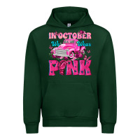 Forest Green In October We Wear Pink Truck Urban Hoodie - texasbilliewilder