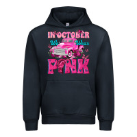 Navy In October We Wear Pink Truck Urban Hoodie - texasbilliewilder