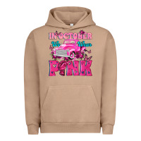 Pigment Burro In October We Wear Pink Truck Urban Hoodie - texasbilliewilder