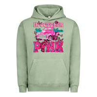 Pigment Oil Green In October We Wear Pink Truck Urban Hoodie - texasbilliewilder