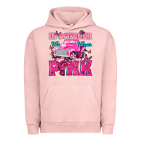 Pigment Salmon In October We Wear Pink Truck Urban Hoodie - texasbilliewilder