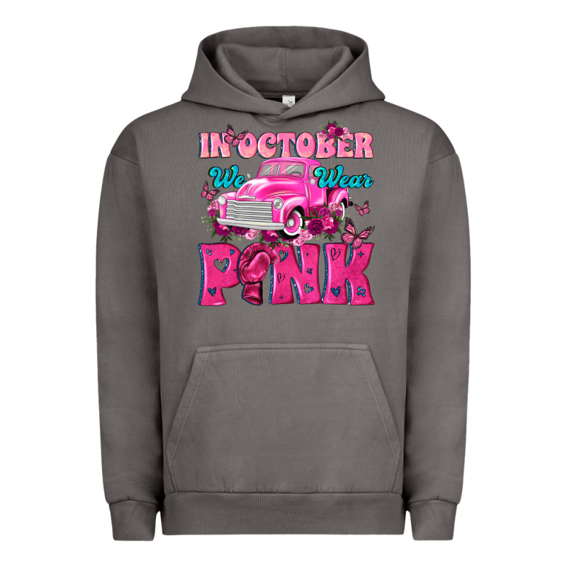 In October We Wear Pink Truck Urban Hoodie by texasbilliewilder | Teevron