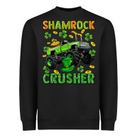 Black st patricks shamrock crusher Heavyweight Sweatshirt - Neo Western