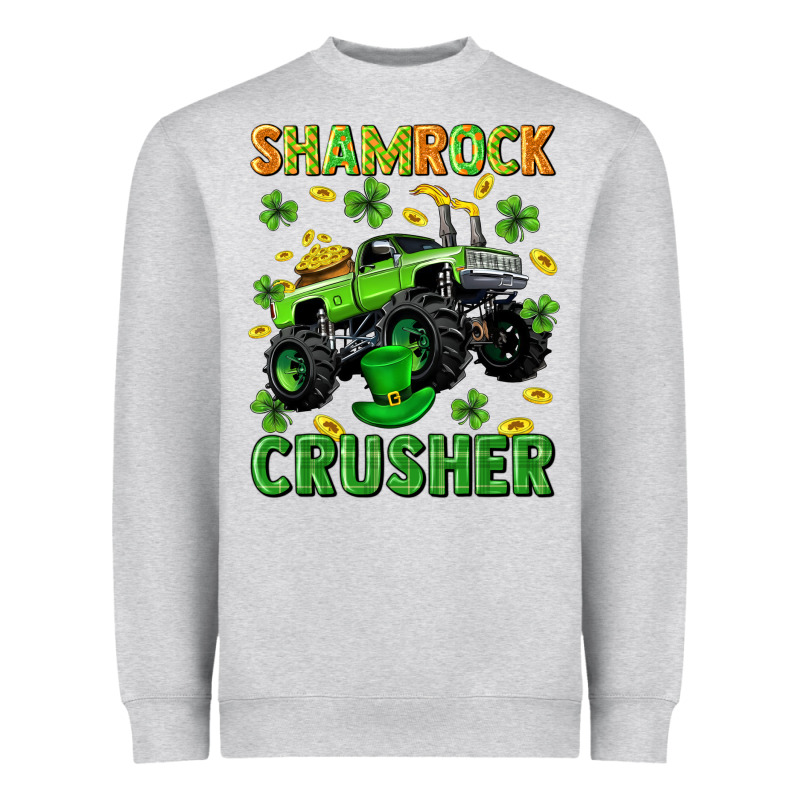 St Patricks Shamrock Crusher Heavyweight Sweatshirt by Neo Western | Teevron