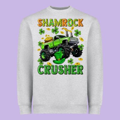 St Patricks Shamrock Crusher Heavyweight Sweatshirt Designed By Neo Western