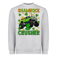 Heather Grey st patricks shamrock crusher Heavyweight Sweatshirt - Neo Western