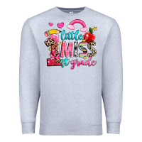 Heather Grey little miss first grade Premium Sweatshirt - NancyCooperArtShop