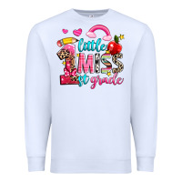 White little miss first grade Premium Sweatshirt - NancyCooperArtShop