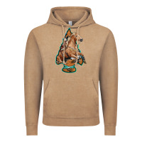 Vintage Coffee arrowhead horse, Vintage Hoodie - RanaPortraitStore