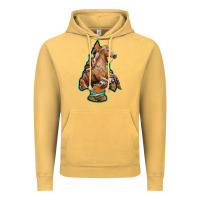 Vintage Mustard arrowhead horse, Vintage Hoodie - RanaPortraitStore