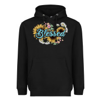 Black blessed Heavyweight Hoodie - NancyCooperArtShop