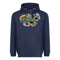 Navy blessed Heavyweight Hoodie - NancyCooperArtShop