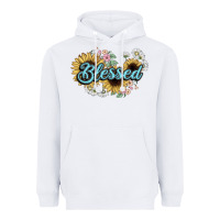 White blessed Heavyweight Hoodie - NancyCooperArtShop