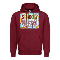 Burgundy Western School Nurse Zipper Hoodie - LillyAllenDesigns