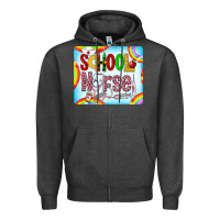 Charcoal Heather Western School Nurse Zipper Hoodie - LillyAllenDesigns