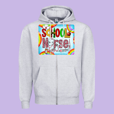 Western School Nurse Zipper Hoodie Designed By Lillyallendesigns
