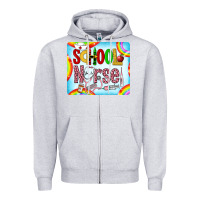 Heather Grey Western School Nurse Zipper Hoodie - LillyAllenDesigns