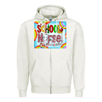 Oatmeal Heather Western School Nurse Zipper Hoodie - LillyAllenDesigns