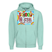 Seafoam Western School Nurse Zipper Hoodie - LillyAllenDesigns
