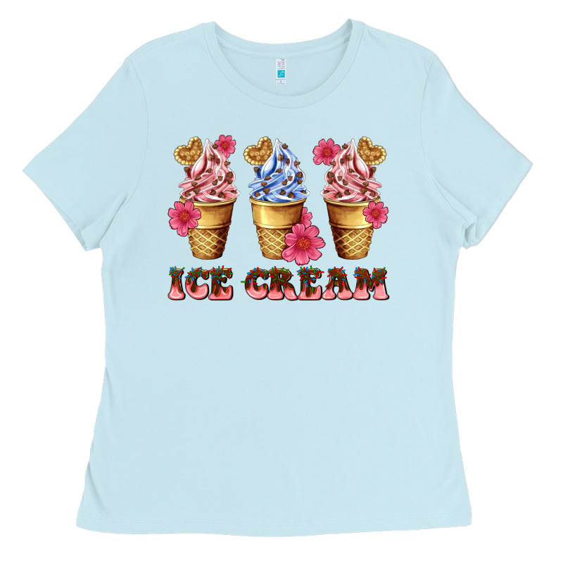 Floral Ice Cream Ladies Tee by AdoDesignShop | Teevron