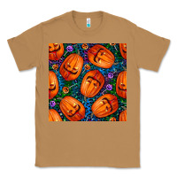 Toasted Coconut halloween pumpkin and candy seamless pattern Classic Tee - BundleAndBundleShop