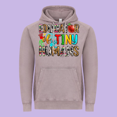 Educator Of Tiny Humans Vintage Hoodie Designed By Zillion Design Studio
