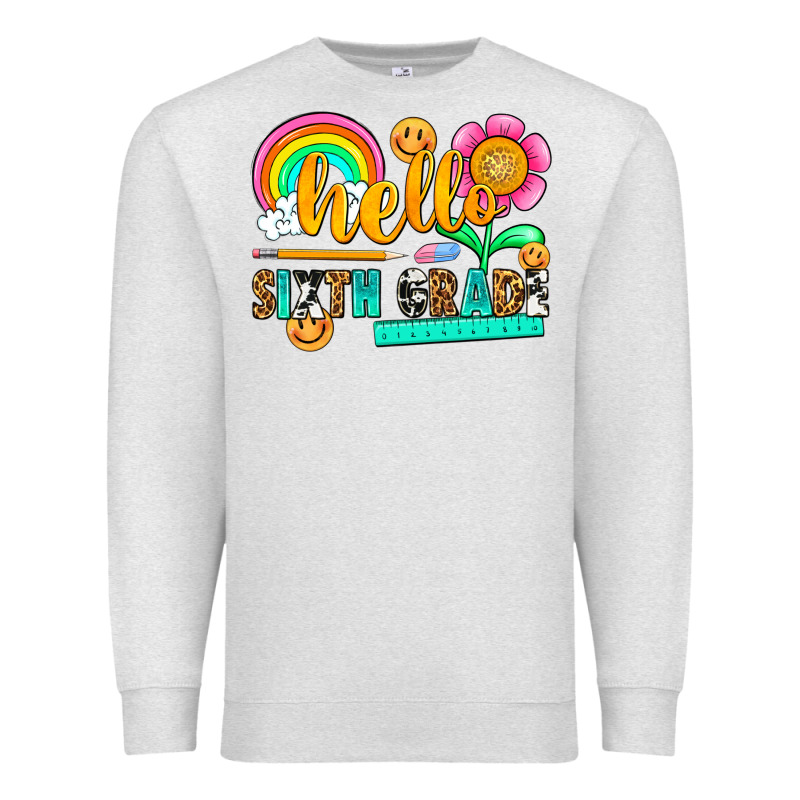 Hello Sixth Grade Premium Sweatshirt by NancyCooperArtShop | Teevron