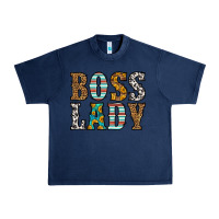 Navy western boss lady Urban Heavy Tee - HRA Design Shop