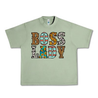 Oil Green western boss lady Urban Heavy Tee - HRA Design Shop