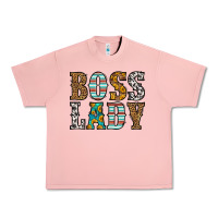 Salmon western boss lady Urban Heavy Tee - HRA Design Shop