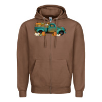 Chestnut pumpkin farm truck no background Zipper Hoodie - Jasminsmagicworld