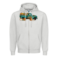 Dove Grey pumpkin farm truck no background Zipper Hoodie - Jasminsmagicworld